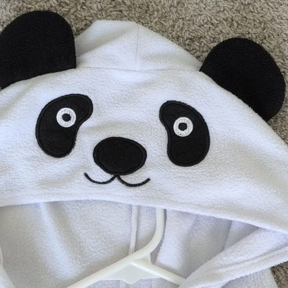 Panda One Piece Hood Zip Up Costume Size 8-10Y. Halloween, Festival Cozy